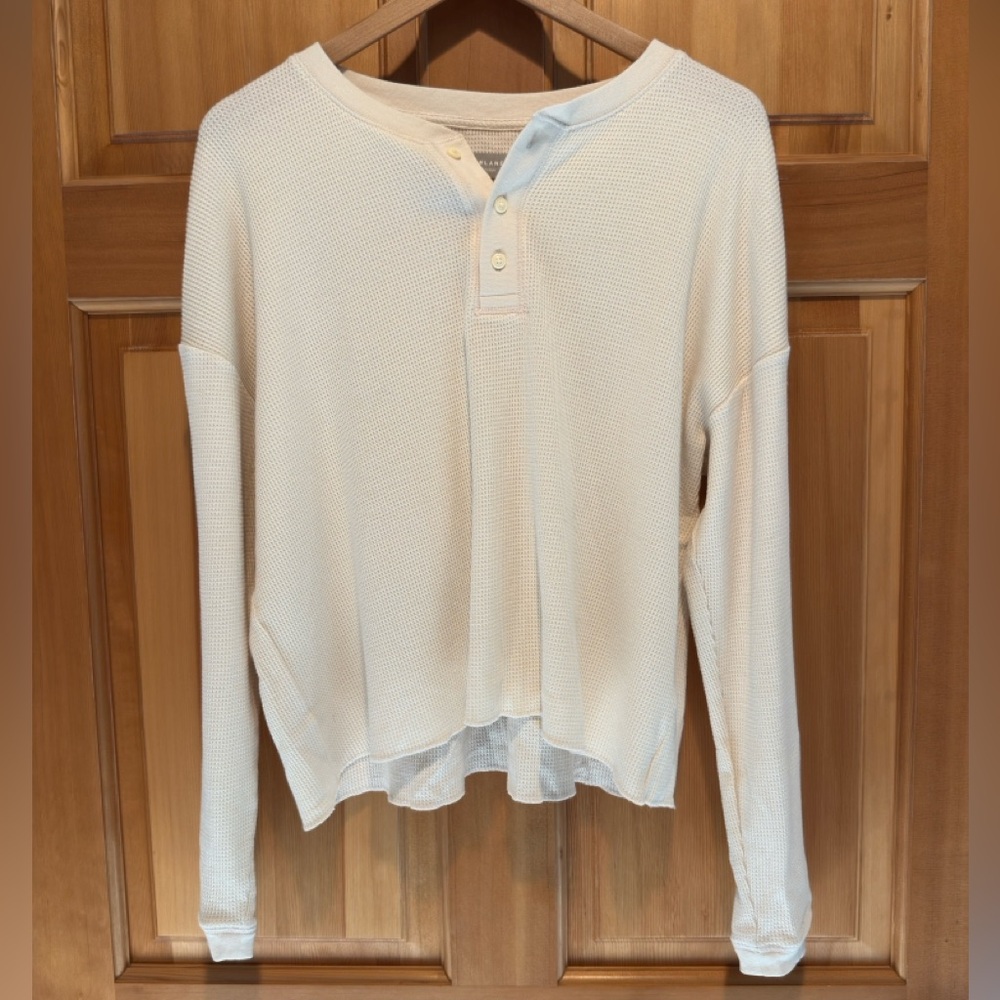 Everlane NWOT Waffle Cream Long Sleeve